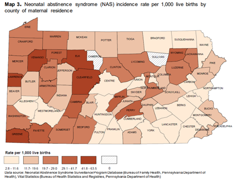 Neonatal abstinence syndrome by county